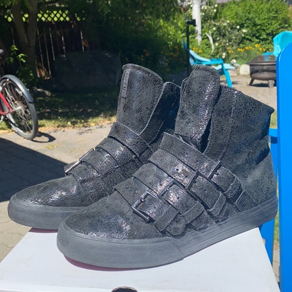 Supra Strapped 2 in Black Fullgrain Distressed - Picture 3 of 7